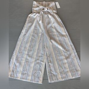 NWT Bishop + Young Women's Elvia Tie Front Pastel Illuminae Striped Jumpsuit